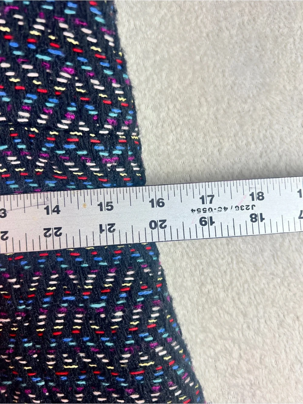 CHANEL Tweed Maxi Coat in Navy and Multi-Color
